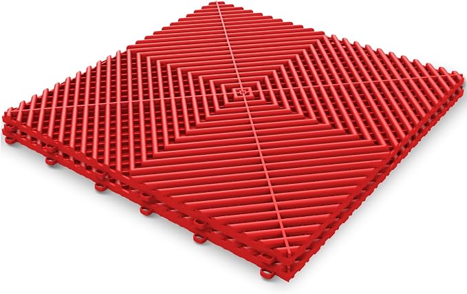 15.7"x15.7" Garage Flooring Tiles, Non-Slip Interlocking Plastic Garage Floor by Home