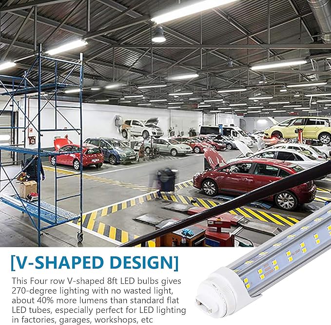 20-Pack 8FT R17D LED Light Bulbs - 144W 18800LM - Image 2