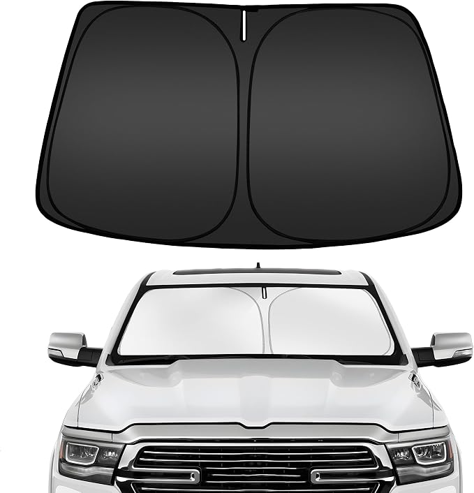 ARISMOTOR Windshield Sun Shade for Dodge Ram 1500 2019-2025 2026, Custom Fit by ARISMOTOR