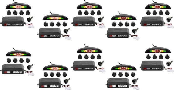ZONETECH New 4 Parking Sensors LED Display Car Reverse Backup Radar System 10 by ZONETECH
