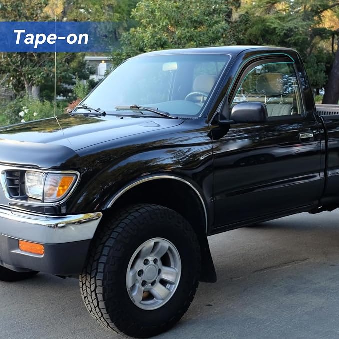 Window Visors Rain Guards for 1995-2004 Toyota Tacoma Regular Cab, Out-Channel - Image 4