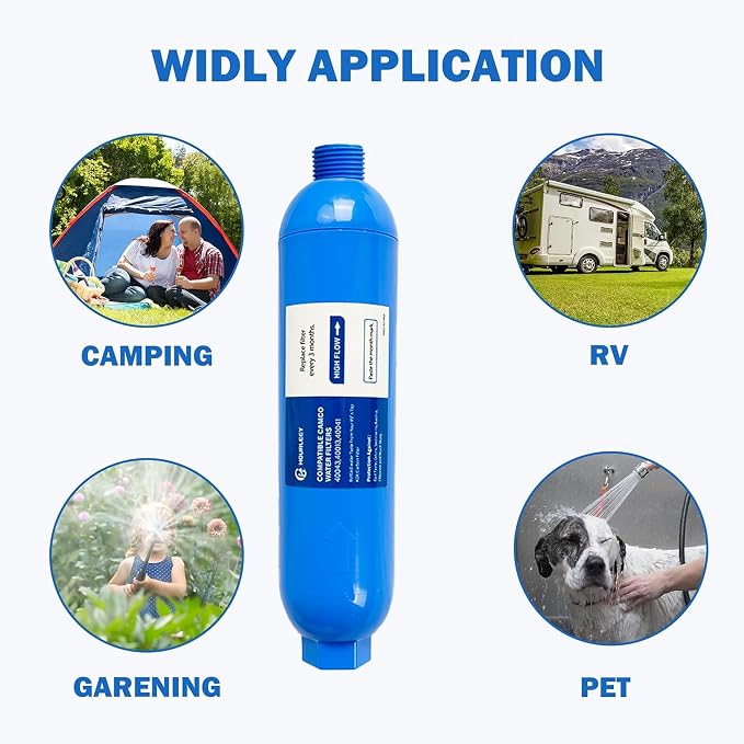Hourleey 2 Pack RV Inline Water Filter, Chlorine and Sediment in Drinking Water - Image 3