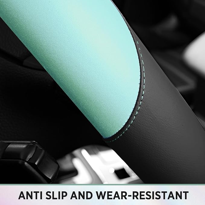 Road Comforts Steering Wheel Cover – Breathable Leather Steering Wheel Cover - Image 8