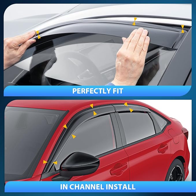 Nilight Durable in Channel Rain Guards - Image 4