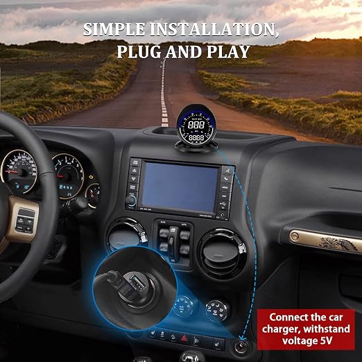 Auto GPS Speedometer G6, Car HUD Head Up Display HD Display, Overspeed Alarm - Image 8