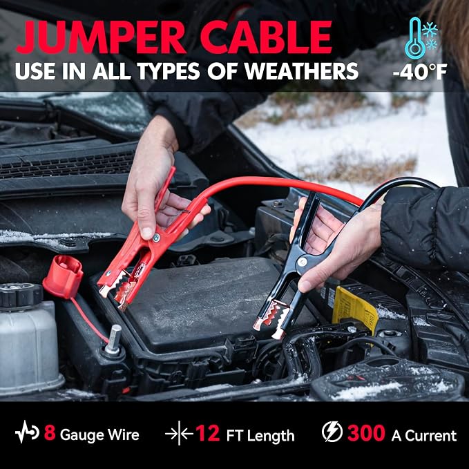 Car Emergency Kit with Portable Air Compressor, First Aid Kit, Jumper Cables - Image 3