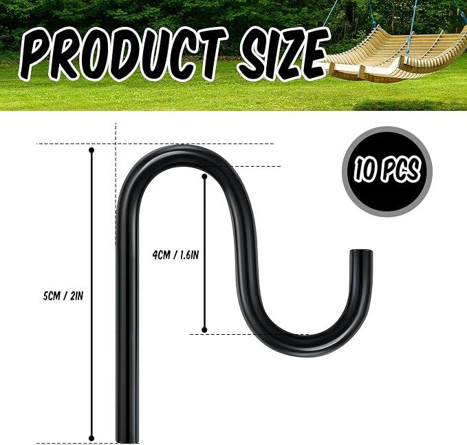 Blulu 10 Pcs 2'' Long Shed Hooks Shed Accessories - Image 2