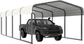 12x20 FT Outdoor Carport with Metal Roof, Heavy Duty Metal Carport Canopy by Yardenaler