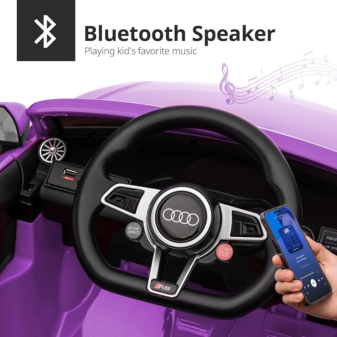 Electric Car for Kids, Licensed Audi 6V Kids Ride on Car Toy for Toddlers - Image 7