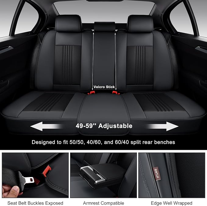 Car Seat Covers Full Set, Front and Rear Seat Covers - Image 6