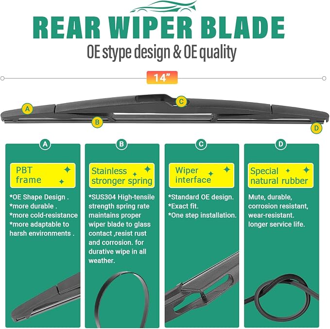 26" 20" 14" Windshield Wiper Blades Replacement - Image 4