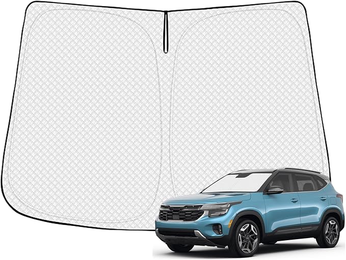 Windshield Sun Shade for 2021-2025 2026 Kia Seltos Accessories Thicken 6-Layer by Canvcle