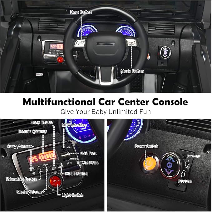 Costzon Ride on Car, 12V Battery Powered Electric Vehicle w/Parent Remote - Image 2