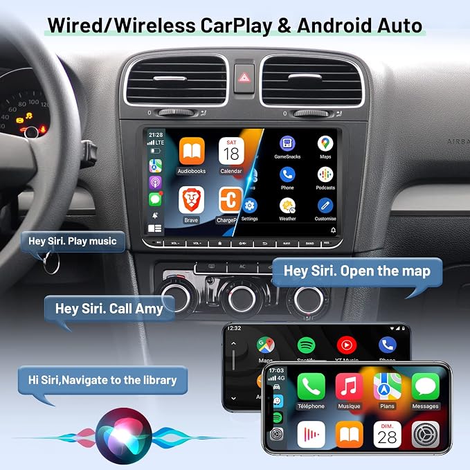 Car Radio for VW Passat Jetta Golf Skoda Polo, 9 inch Touch Screen Android - Image 4
