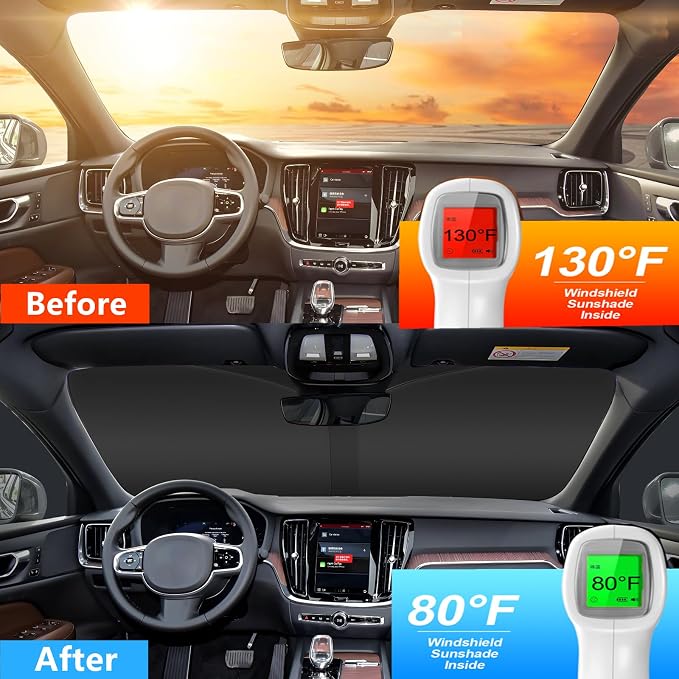 Windshield Sun Shade for Altima 2019-2025 Custom Fit Foldable Front Window - Image 4