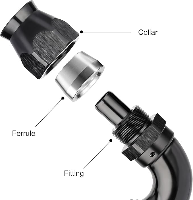 EVIL ENERGY 10AN 120 Degree PTFE One Piece Full Flow End Hose Fitting Aluminum - Image 2