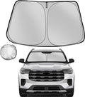 Windshield Sun Shade for 2020-2025 Ford Explorer SUV Foldable Sun Sunshade for by Fonowka
