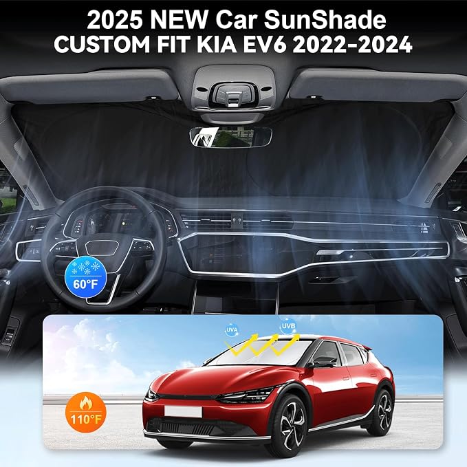 Custom Fit Kia EV6 Windshield Sunshade - Image 4