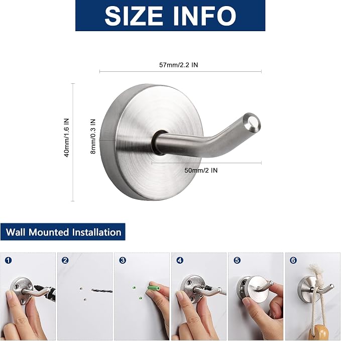 NearMoon Coat Hooks, Wall Hooks - Image 2