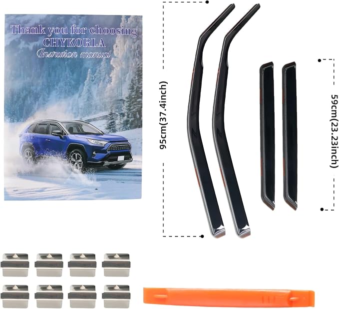 in Channel Rain Guards Fit for Chevrolet Chevy Blazer 2019 2020 2021 2022 2023 - Image 7