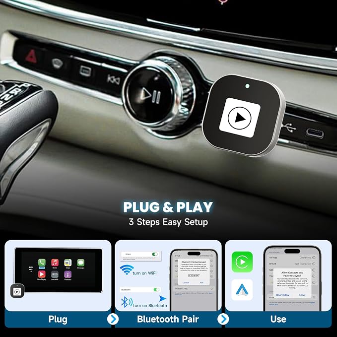 Spedal CL322 Wireless CarPlay & Android Auto Adapter – 2025 Upgrade Mini Design - Image 3