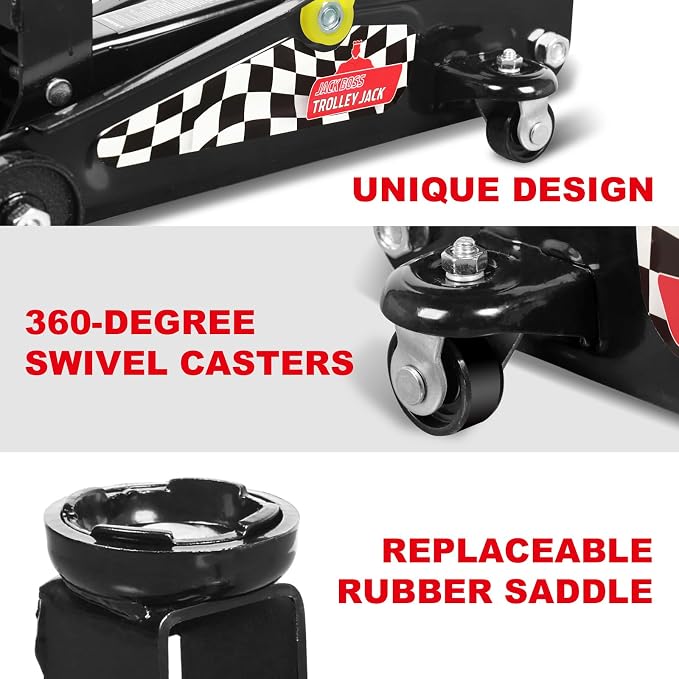 Floor Jack 1.5 Ton Hydraulic Car Jack, Lifting Range from 5.1 Inch to 12.6 Inch - Image 4