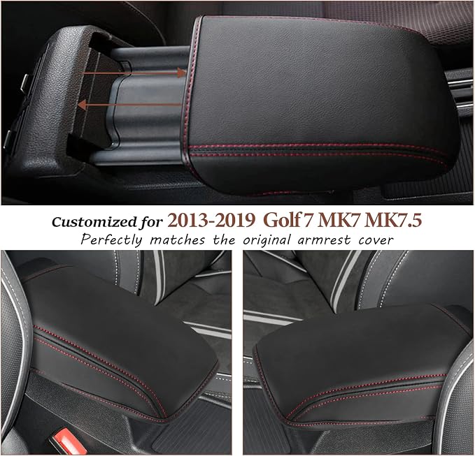 SKTU for 2013-2019 Volkswagen VW Golf 7 MK7 MK7.5 Central Console Armrest Rest - Image 2