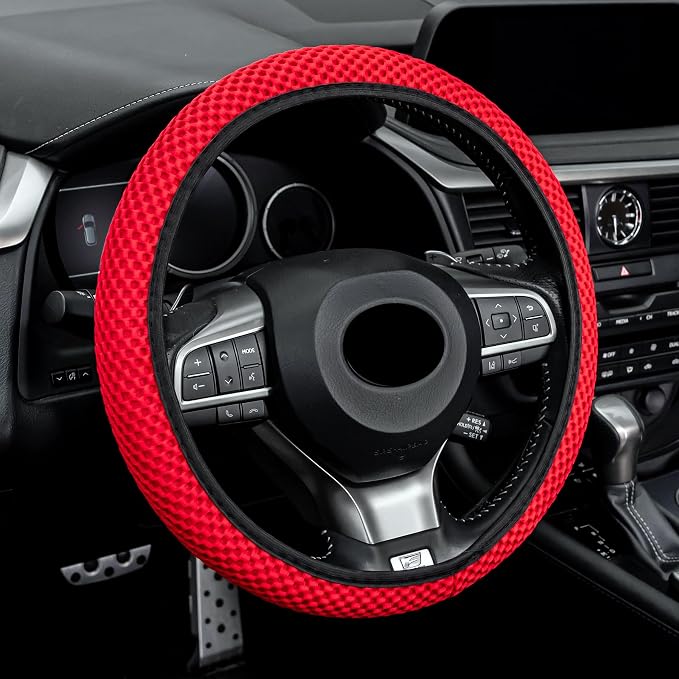 alpmosn Elastic Stretch Steering Wheel Cover, Universal Interior Accessories by alpmosn