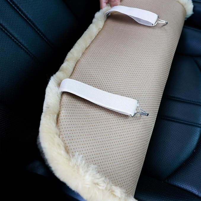 Fluffy Genuine Sheepskin Car Seat Cover - Image 4