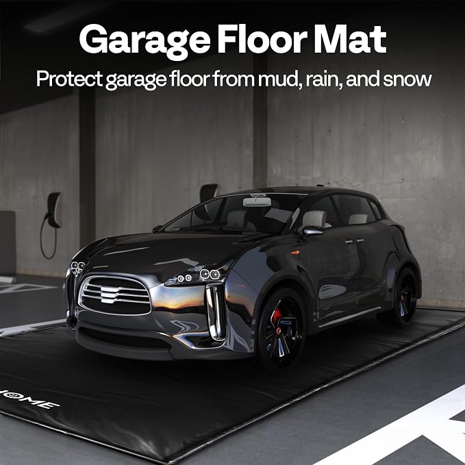 VIVOHOME Containment Mat with Stay Put Corner, PVC Garage Mats - Image 2
