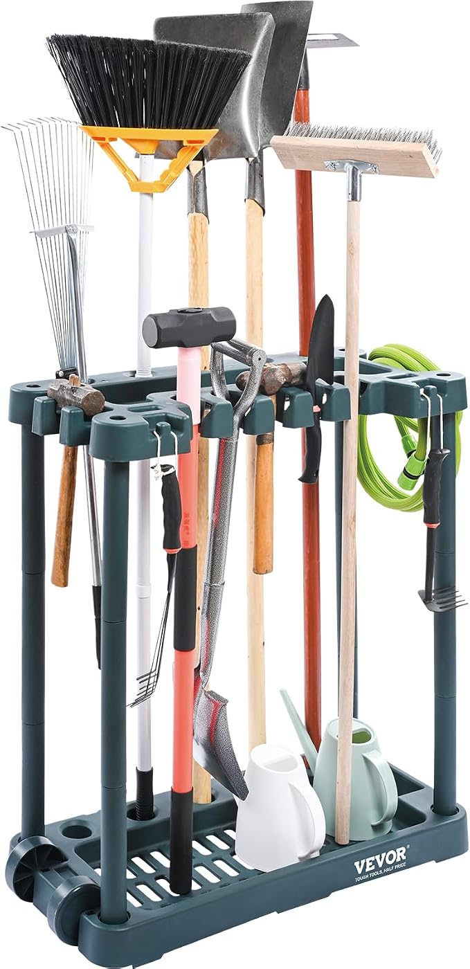 VEVOR Garden Tool Organizer, 10 Slots, Yard Tool Tower Rack by VEVOR
