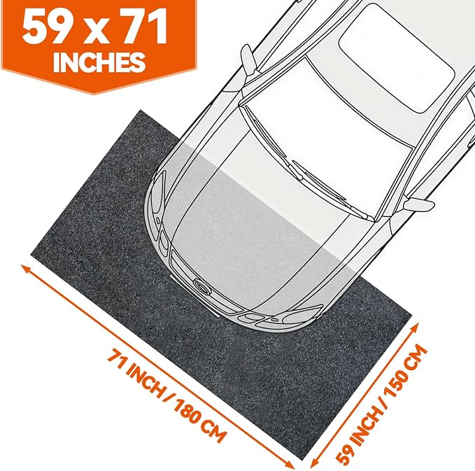 59" x 71" Heavy Duty Oil Spill Mat, Upgraded Garage Floor Mat - Image 4