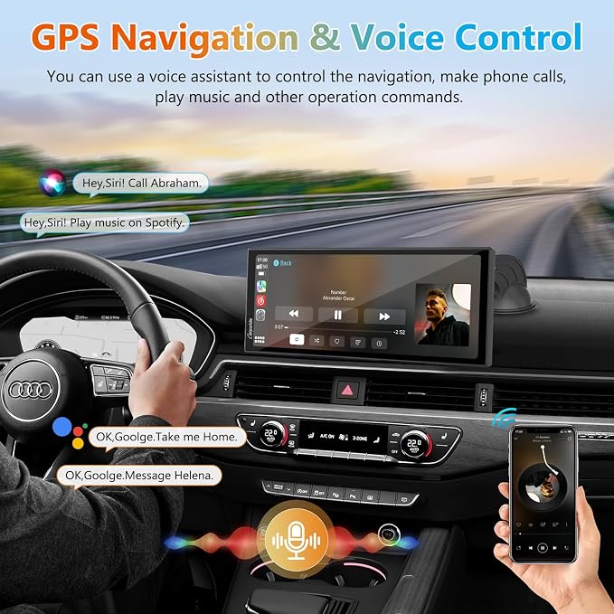 CARPURIDE W125S 11.26 Inch HD Wireless Carplay & Android Auto Screen, 4K - Image 5
