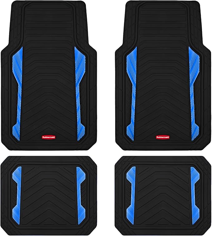 Rubbermaid Car Floor Mat, Heavy Duty All-Weather Car Mats Full Set by Rubbermaid