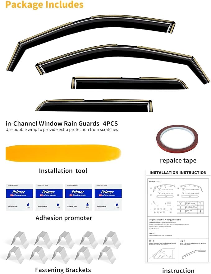 in-Channel Window Rain Guards Fit - Image 9