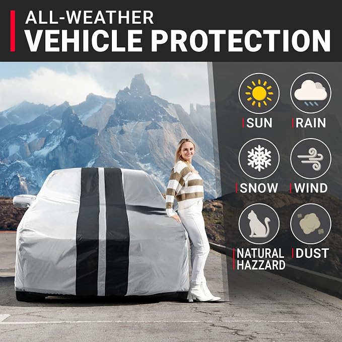 iCarCover Custom Car Cover for Pontiac Sunfire 2-Door, 4-Door Waterproof - Image 2