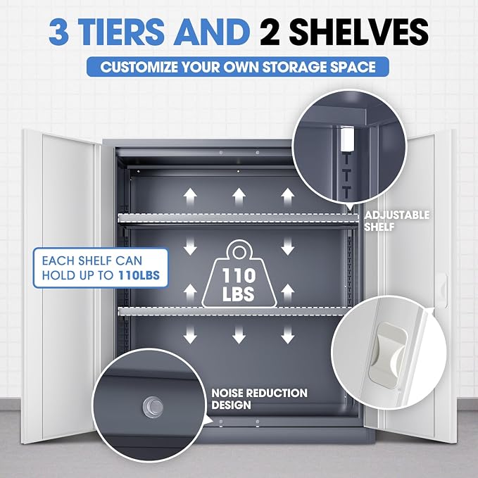 DNA MOTORING 36'' Metal Storage Cabinet, Locking Tool Cabinet - Image 3