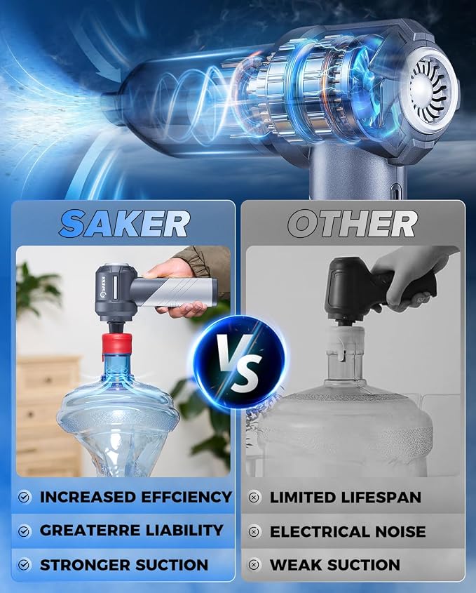 Saker Car Vacuum Portable Cordless, Foldable Mini Handheld Vacuum Cordless and - Image 3