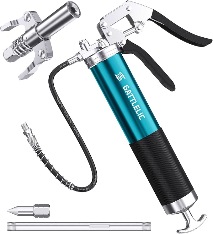 8000 PSI Heavy Duty Grease Gun Kit - 14oz by GATTLELIC