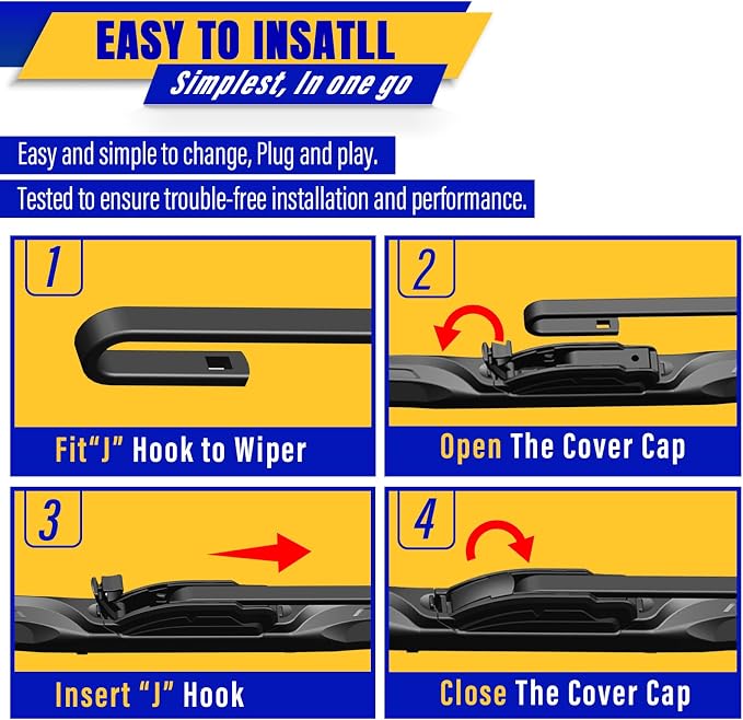 3 wipers Replacement for 2017-2023 Acura RDX Nissan Murano Infiniti QX50 - Image 8