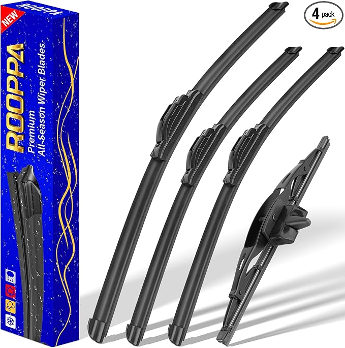 4 wipers Replacement for 2007-2014 Toyota FJ Cruiser, Windshield Wiper Blades by ROOPPA