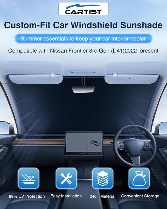 Cartist 5-Layer Windshield Sun Shade Custom Fit - Image 2