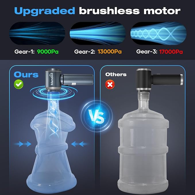 MENDED Handheld Car Vacuum Cleaner Portable Cordless, 3 in 1 High Power Hand - Image 5