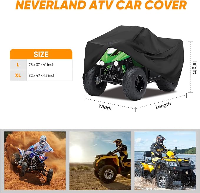 NEVERLAND ATV Cover 210D Oxford Cloth, Waterproof Outdoor Heavy Duty 4 Wheeler - Image 6