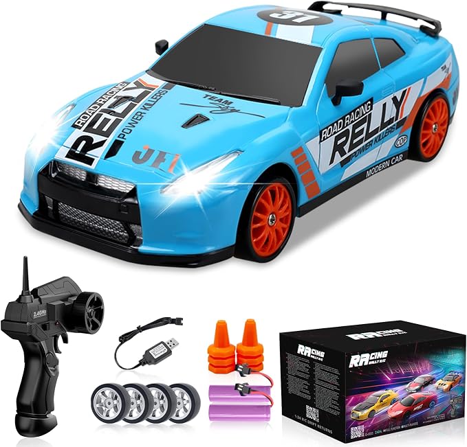 RC Drift Car 2.4GHz 1:24 Scale 4WD Remote Control Car 15KM/H High Speed by YUANPLAN