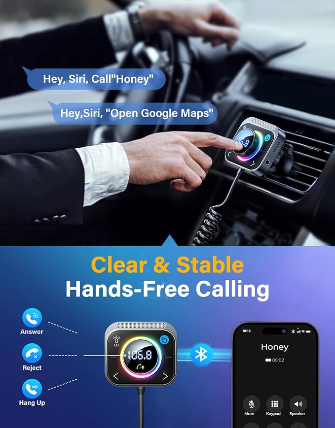JOYROOM 66W Bluetooth 5.4 Car Adapter Aux - Image 3