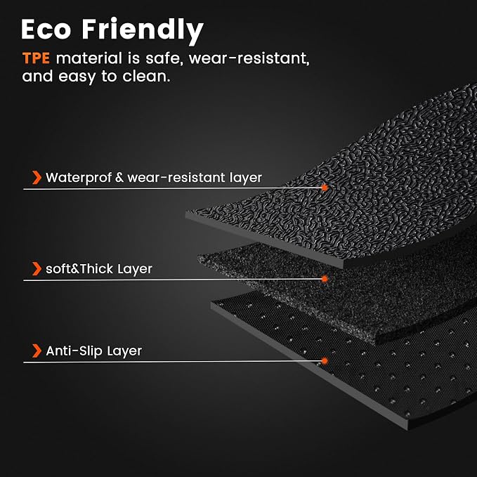 KMF Custom Fit Floor Mats for Nissan Murano 2025 Accessories, All Weather 3D - Image 4