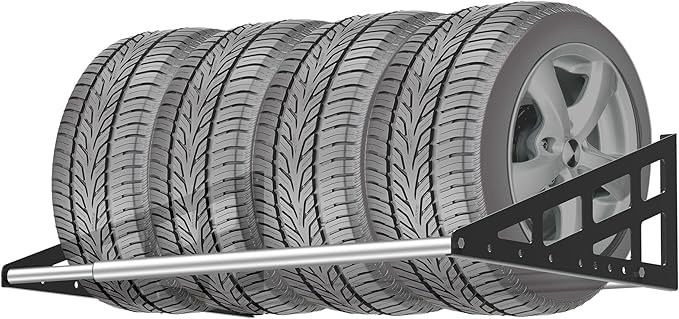 Foozet Tire Rack Wall Mount, Heavy Duty Adjustable 31"-56" Tire Storage Rack by Foozet
