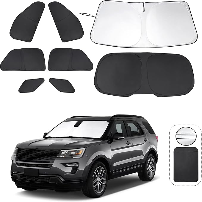 TINGLU Window Shades for Ford Explorer SUV 2011-2019 Accessories Full Windows by TINGLU