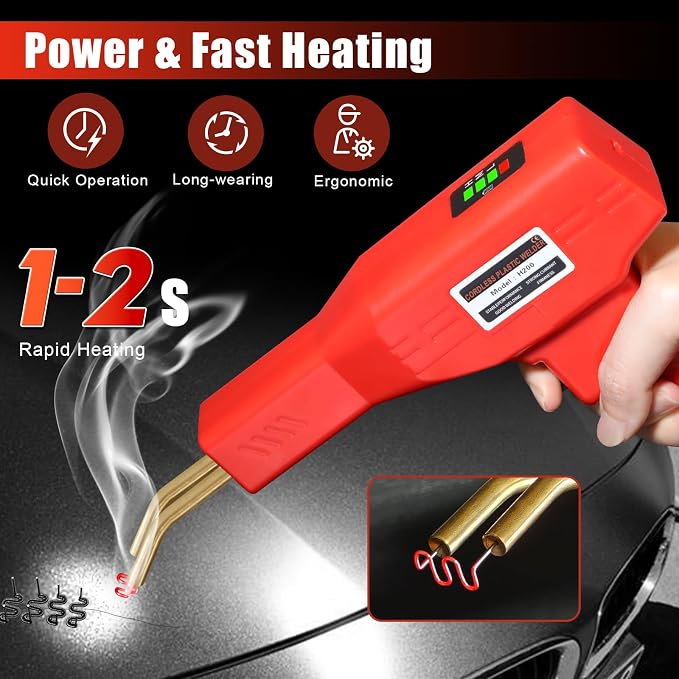 Upgraded 220W Cordless Plastic Welder, USB Rechargeable Cordless Car Bumper - Image 3